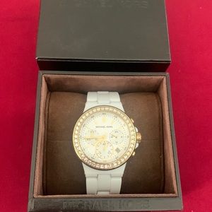 Michael Kors white/gold watch
